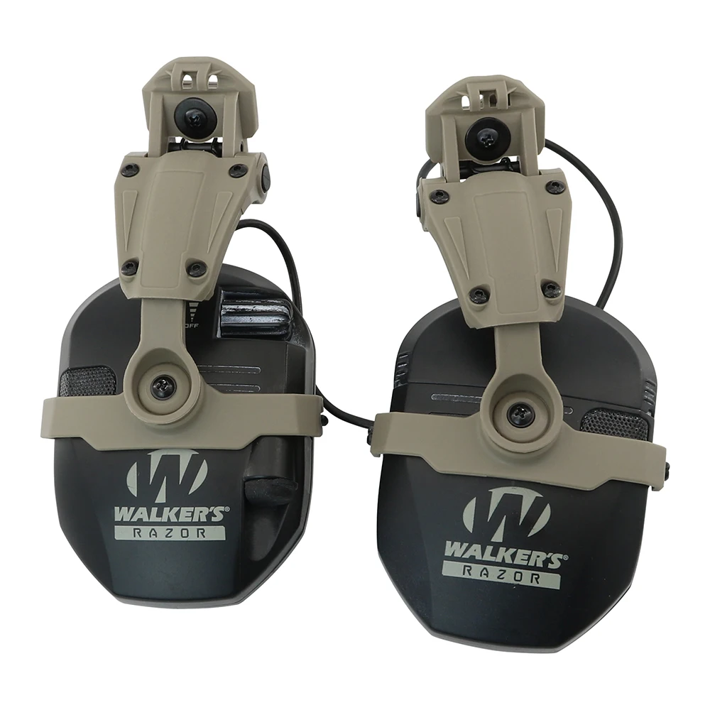 Tactical Helmet M-LOK Rail Adapt for Walker's Razor Shooting Ear Protection Safety Earmuff Noise Reduction Slim Electronic Muffs