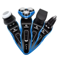 4 in 1 three dimensional head floating electric razor mens hairstyle hair clipper nose repair trimmer beauty shaving machin