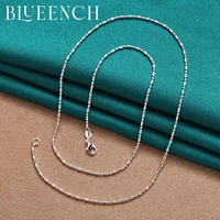 blueench 925 sterling silver simple thin chain necklace for women party fashion glamour jewelry