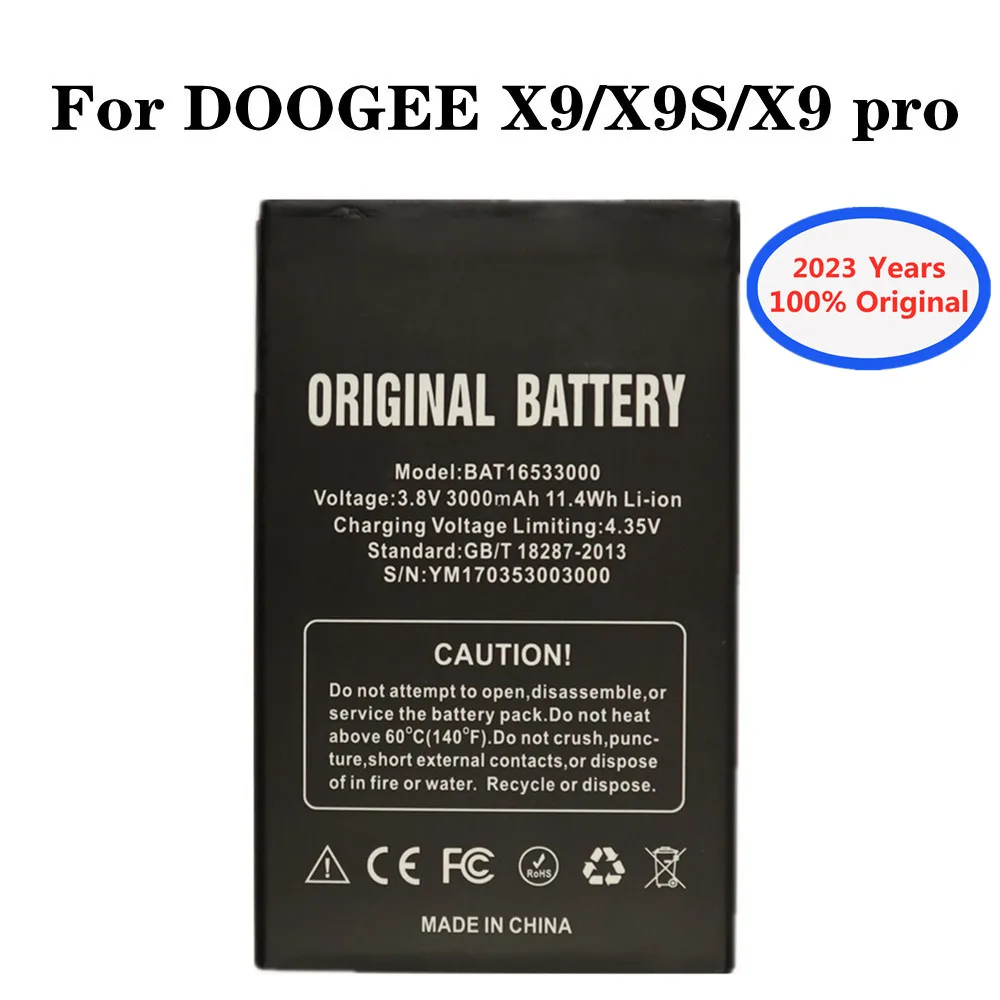 

Оригинальный аккумулятор BAT16533000 Для DOOGEE X9 pro X9pro, 2023 дюйма, 5,5 мАч, аккумулятор