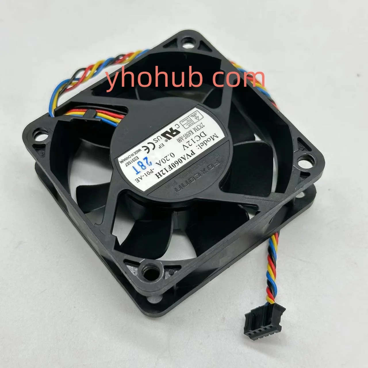 4-проводной вентилятор охлаждения сервера Foxconn PVA060F12H P01 DC 12 В 0,28a 60x60x20 мм