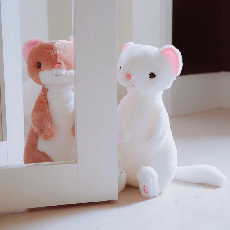 

50cm Sweet Ferret Plush Toy Soft Stuffed Cartoon Animal Ferret Dolls Bedroom Home Decoration Toys Kids Girls Christmas Gifts