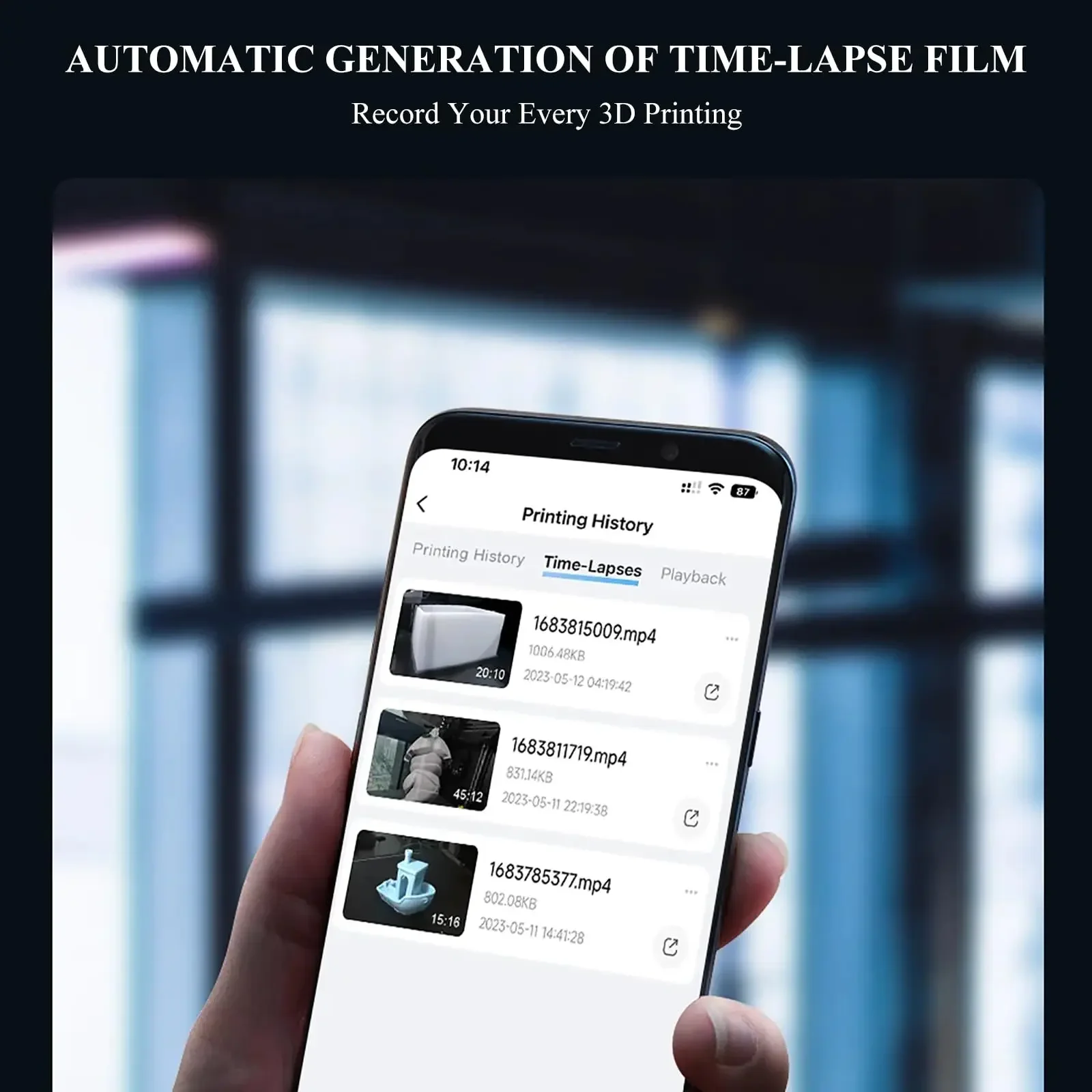 Камера Creality K1 AI с мониторингом в режиме реального времени временная съемка