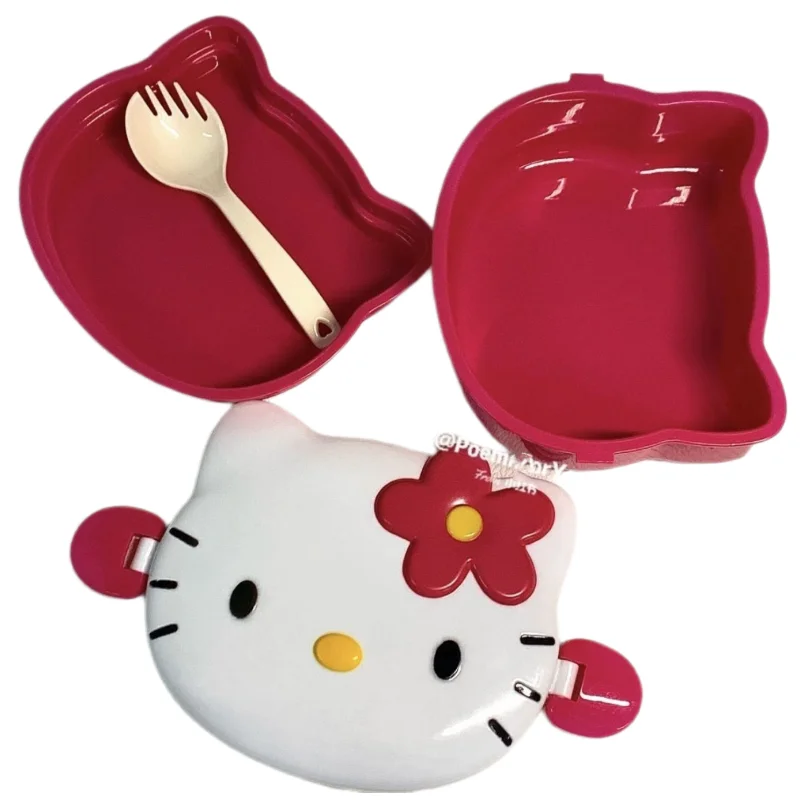 

Hello Kitty anime peripheral lunch box lunch box male and female student fruit box storage sealed fresh-keeping box cartoon cute