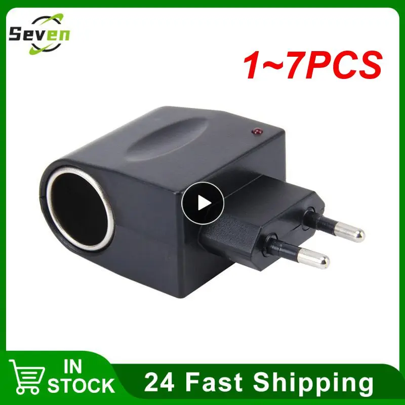 

1~7PCS Car Cigarette Lighter Adapter AC 220V To DC 12V EU US Plug Converter Wall Power Socket Plug Adapter Auto Converter Car
