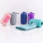 Быстрая Сушка микрофибры полотенце, полотенце для спорта, бега, кемпинга, портативное полотенце для фитнеса, тренажерного зала, йоги, пляжа, путешествий, силиконовая сумка