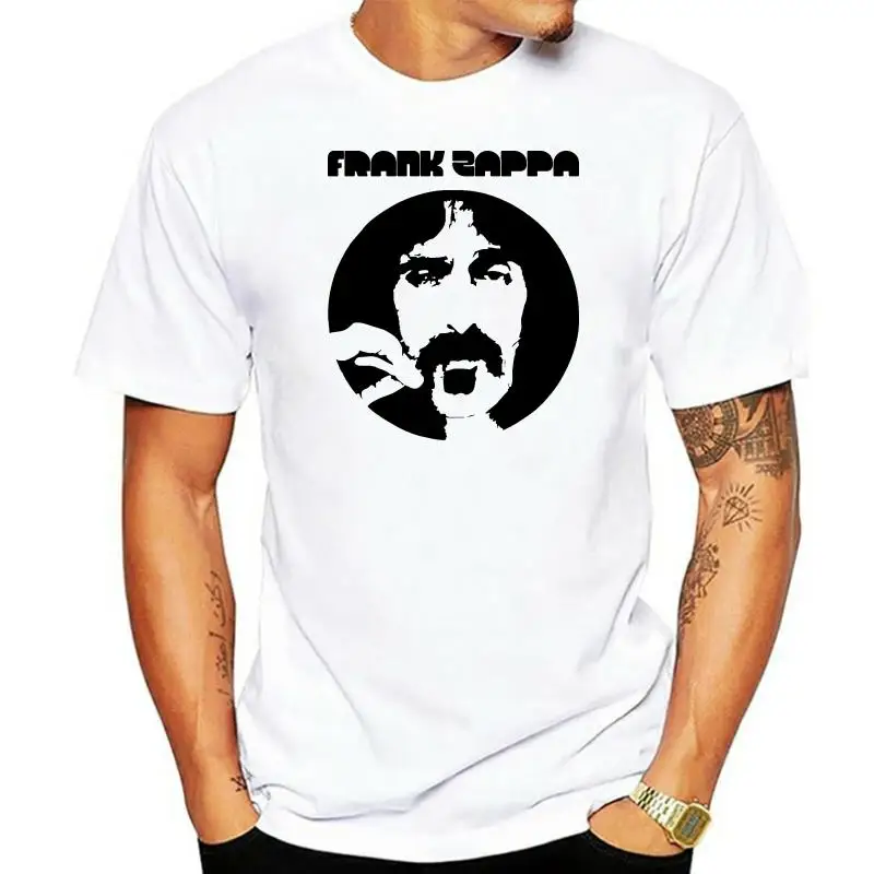 

T-Shirt Frank Zappa, White T-Shirt, Logo, Psychedelic Rock Music 70 years- Solid Color