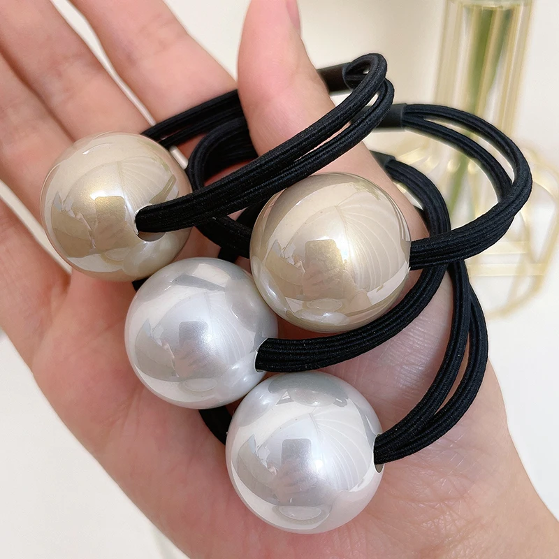 

Advanced Sense Champagne Pearl Hair Rope Hair Loop For Women`s Minimalist Tied Hair High Elasticity Durable Hair Rope Headwear