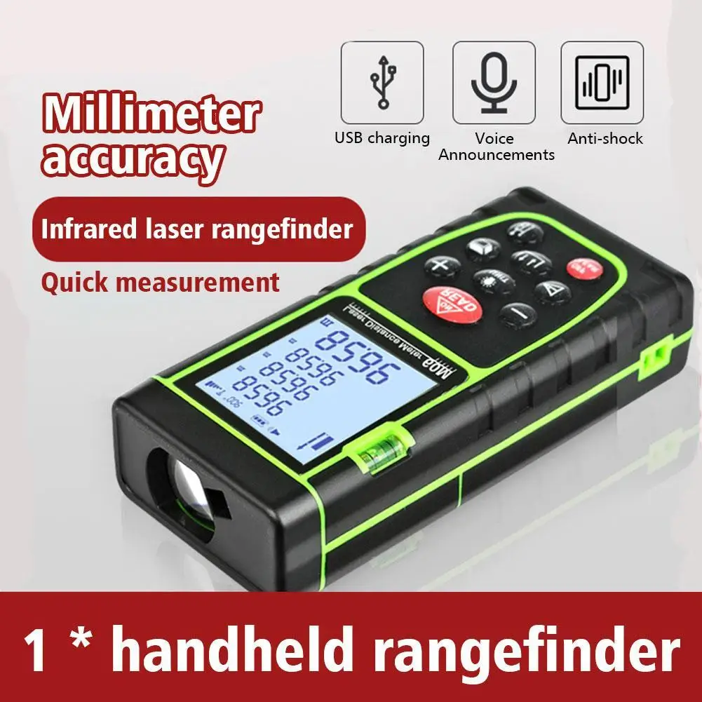 

Professional Laser Distance Meter 40M 60M 80M 100M Rangefinder Construction＆ Home Accurate Measure Tape Laser Range Finder