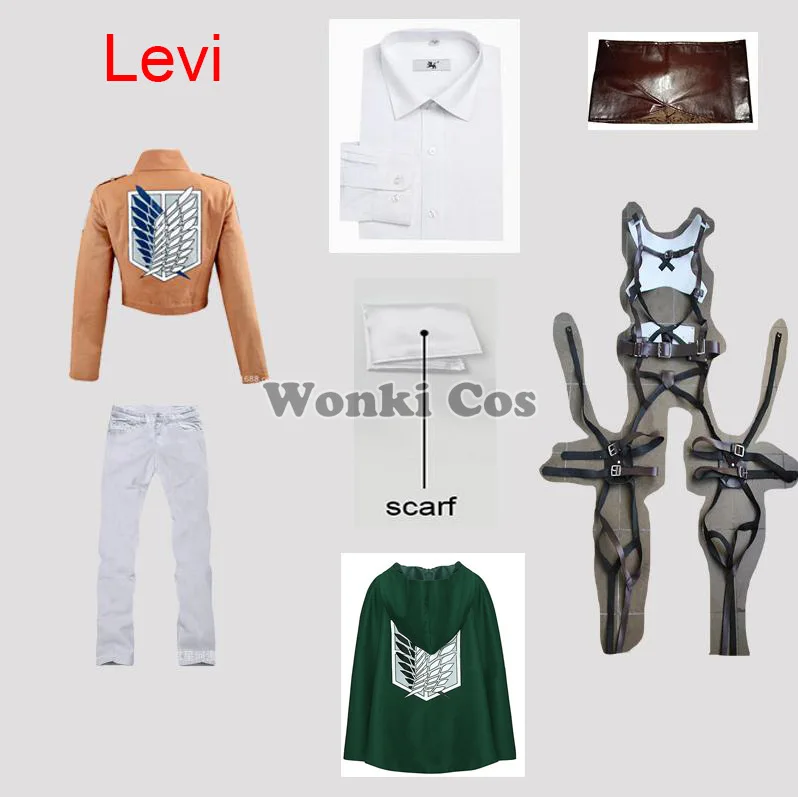 Полный комплект унисекс для косплея из игры атака на Титанов мужчин и женщин -