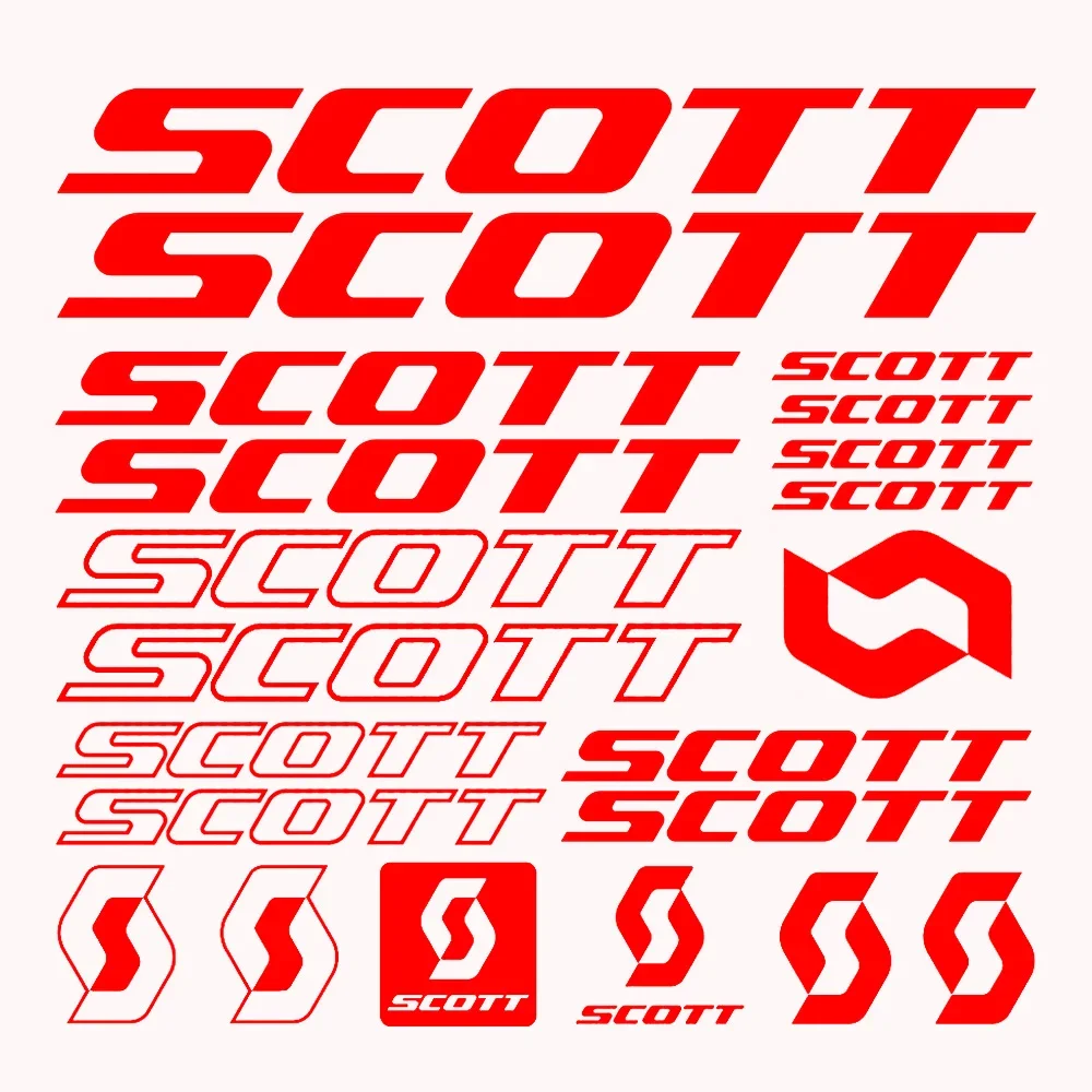

Наклейка подходит для велосипедной рамы Scott Mtb Bmx, наклейка для шоссейных гонок, Стайлинг автомобиля, ПВХ, полая графическая наклейка на корпус, графический набор, 31 см