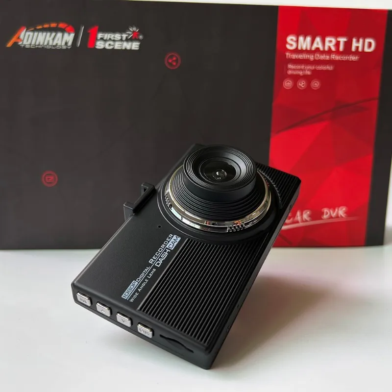 ADINKAM 4-дюймовая автомобильная камера HD 1080P видеорегистратор с камерой заднего вида, датчиком удара G-sensor, обнаружением движения и скрытой записью для автомобиля, WDR A803S on.