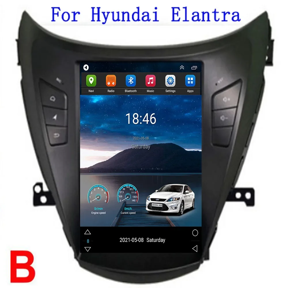 Автомагнитола Tesla для Hyundai Elantra 2011 - 2013 2014-2016 вертикальный экран навигатор GPS Android
