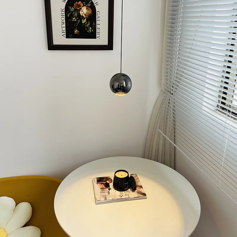 

Выдвижной круглый подвесной светильник в виде шара, современный светодиодный светильник в скандинавском стиле для кухонного островка, прикроватная лампа с одной головкой для спальни