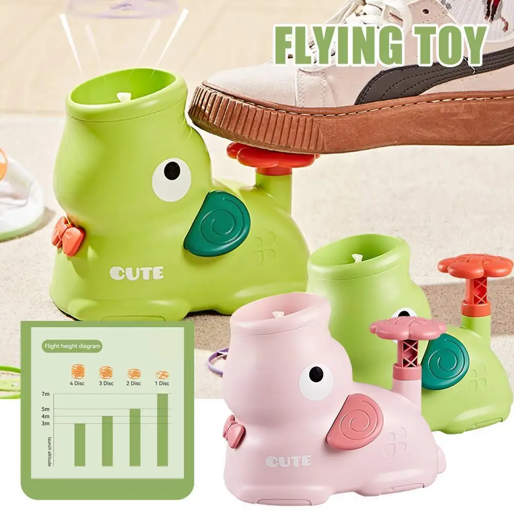 

Children Air Rocket Launcher Toy Outdoor Soaring Rocket Flying Games Foot Sport Launcher Toys Saucer Kids Disc Flying Jump G5P5
