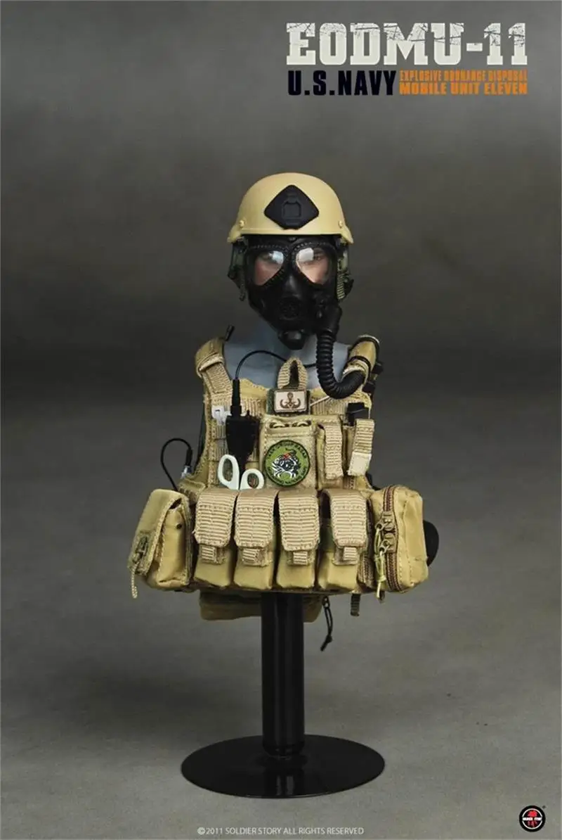 

1/6th SoldierStory SS055 US Navy EODMU-11 Explosive Ordnance Disposal Mobile Unit Event Hang Chest Vest Medals For Doll Action