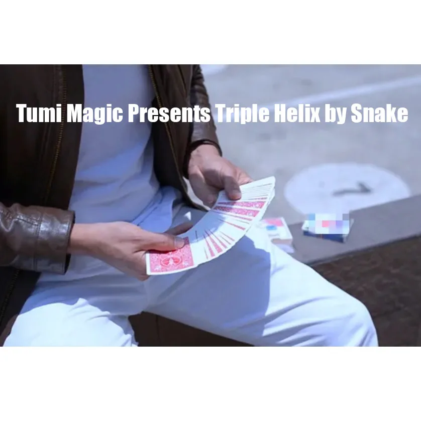 Фото Tumi Magic представляет: Triple Helix от Snake Gimmicks – карты для фокусов и трюков, реквизит для выступлений крупным планом, уличная магия, забавные реквизиты. №1