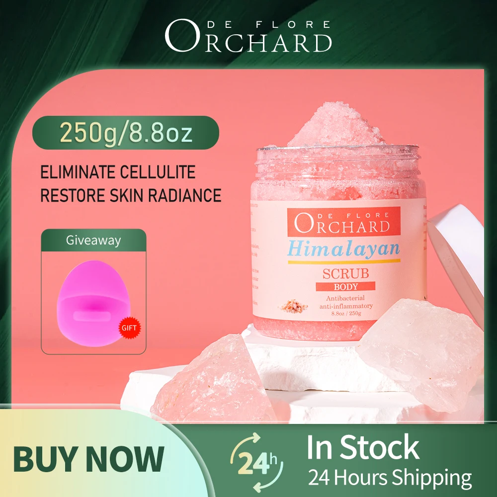Orchard Scrubs Women Eliminate Cellulite Raspberry Fruit Sunflower Seed Himalayan Mineral Salt Bath Scrub For Oily Dry Skin