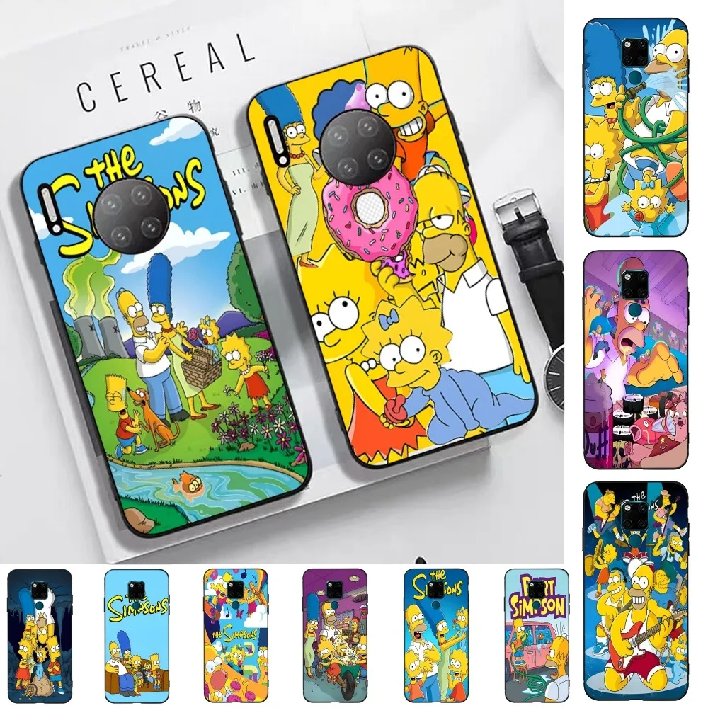 Cartoon Homer S-Simpson Phone Case For Huawei Mate 10 20 30 40 50 Lite Pro Nova 3 3i 5 6 SE 7 7SE