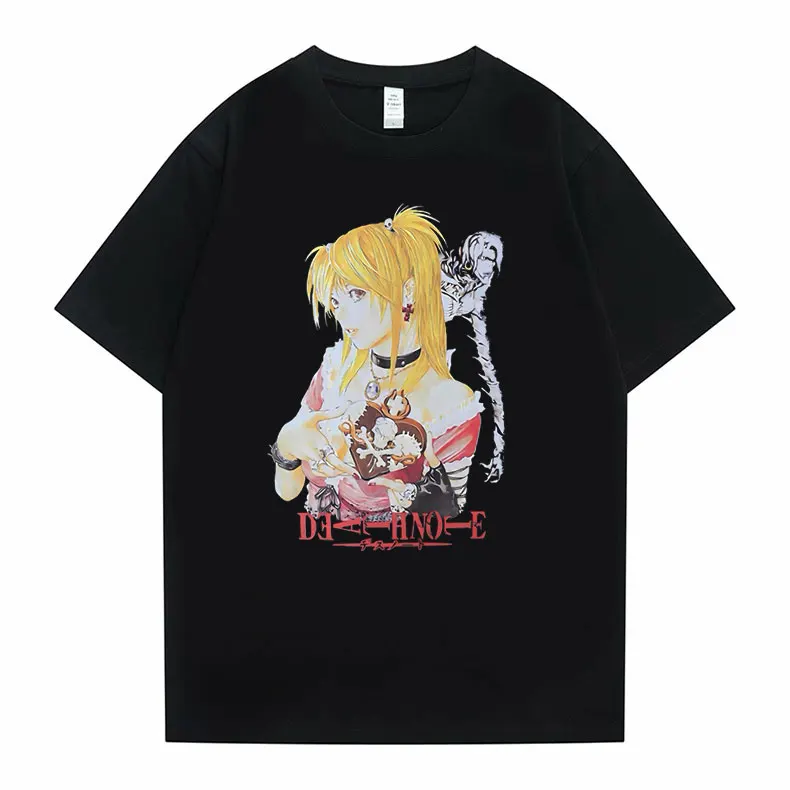 

Japanese Anime Death Note MisaMisa Ryuk Graphic T Shirts Men Women Manga 90s Vintage Short Sleeve Tees Unisex Casual Tops Tshirt