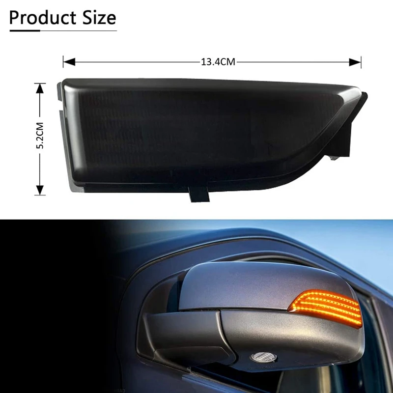 Car Dynamic LED Turn Signal Rearview Mirror Lights Blinker For Ford Everest 2015-2019 Ranger T6 Raptor Wildtrak