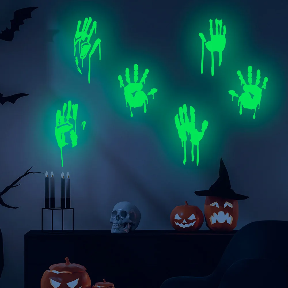 

Halloween Decoration Glow in The Dark Wall Stickers Luminous Fluorescent Wall Stickers Decorative Bedroom Ceiling Home Decor