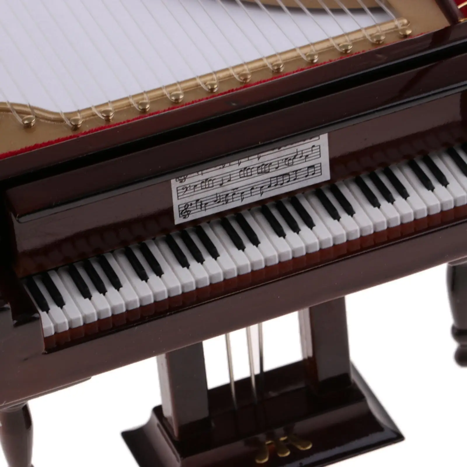 

Mini Piano Model Decorative Wood Plastic for Birthday Decoration Playset Black