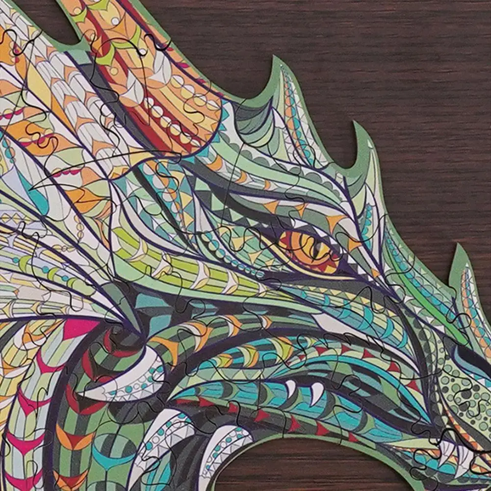 

Animals Puzzle Shaped Jigsaw Pieces - Wooden Animal Jigsaw Puzzle Dragon M6j9
