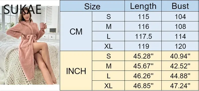 SUKAE зимние женские халаты теплые Коралловые платья с капюшоном толстовки халат