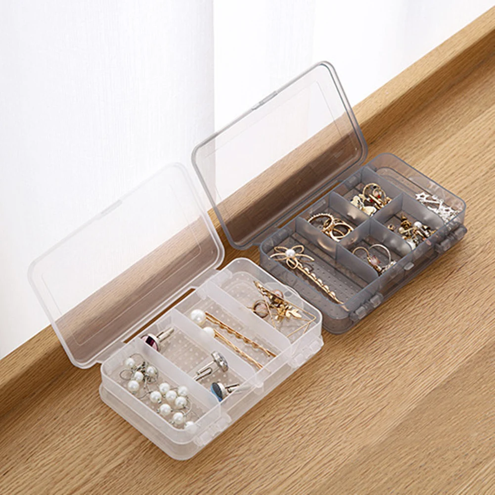 

10 Grids Compartments Plastic Transparent Organizer Jewel Bead Case Cover Container Storage Box For Jewelry Pill