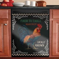 farm animal dishwasher magnet cover rooster kitchen decorfarm to table cock magnetic dishwasher stickerlocally grown chicken p