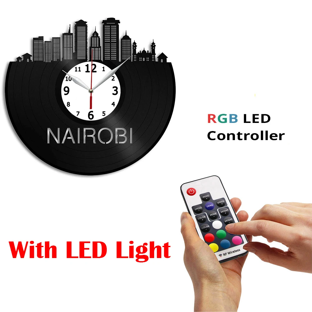 

Nairobi Vinyl Wall Art Home Design Wall Decoration Clock Gift Art Ornament Birthday Gift