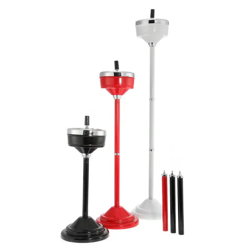 

Adjustable Height Floor Stand Vertical Rotating Ashtray with Lid for Elevator KTV Living Room Windproof Receptacle Stand Ashtray