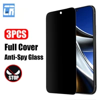 1 3pcs privacy screen protector for xiaomi poco x4 x3 nfc f4 f3 gt m4 m3 pro anti spy tempered glass on redmi note 11 10 9 8 pro