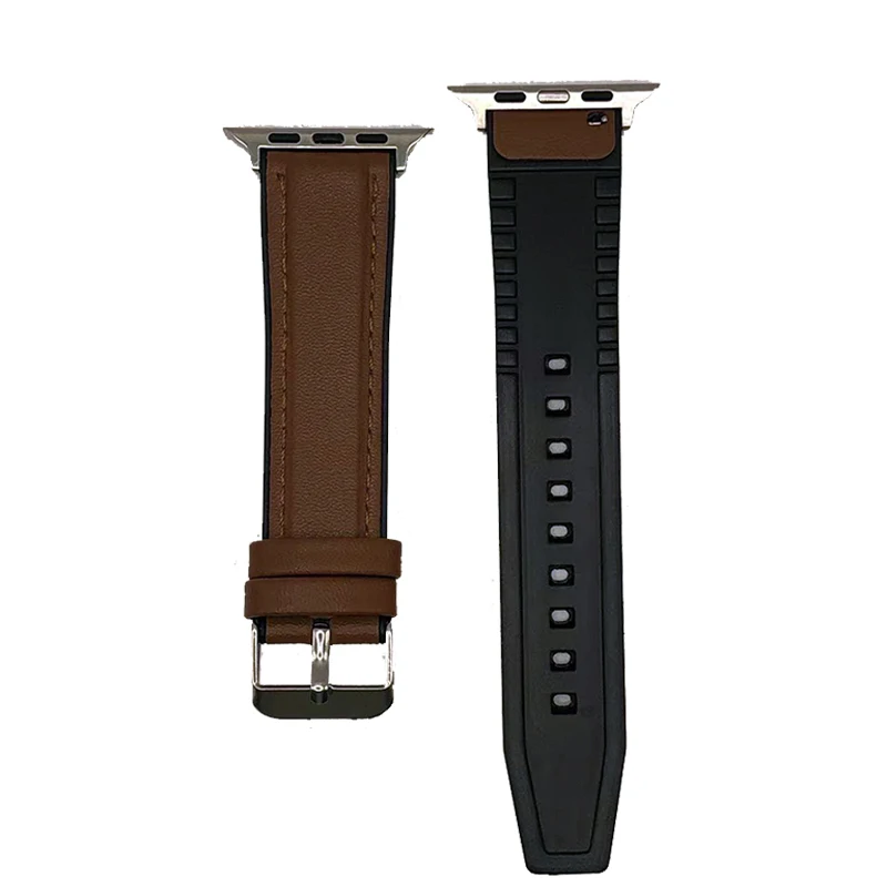 49 45 44mm Silicone Leather Strap For IWO Series 6 7 8 Ultra Smart Watch T500 W27 XS8 Smartwatch T900 Pro S8 X8 Max Wristbands