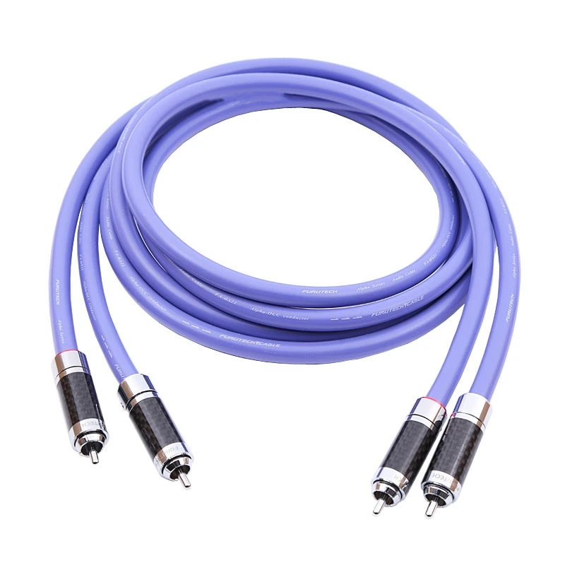 Cable HiFi RCA Furutech fa-cnet S22 OCC Signal, Cable de Audio de cobre cristalino con enchufe de fibra de carbono