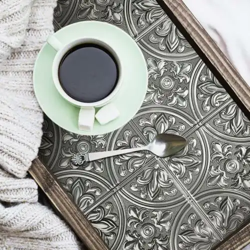 

Tin Tile Peel and Stick 3D Embossed Backsplash