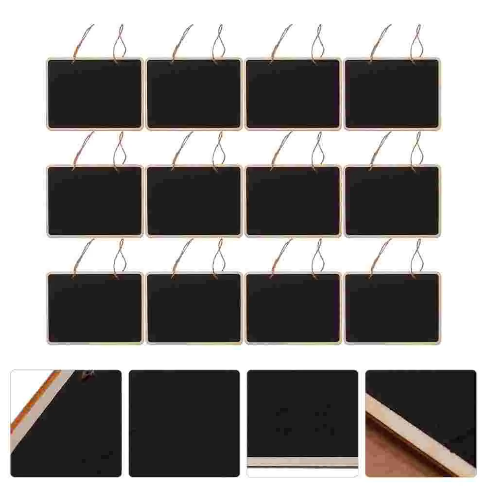 

Hanging Wooden Chalkboard Sign Blackboard: Small Chalkboards 12pcs Table Board Place for Wedding School