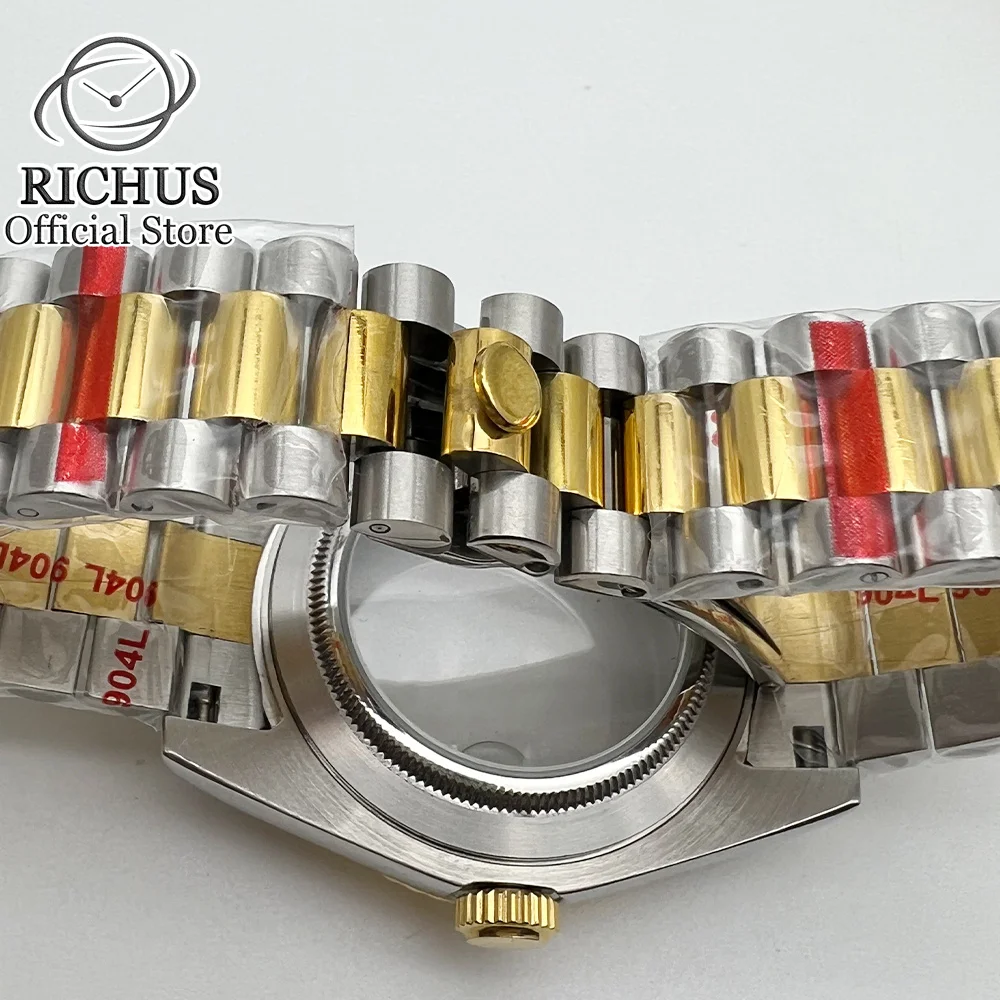 Корпус часов RICHUS 36 мм/40 мм с ремешком из сапфирового стекла подходит для