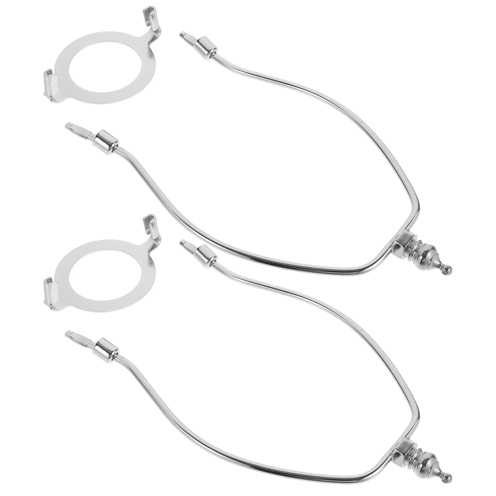 

2pcs Practical Lampshade Horn Brackets Lampshade Metal Harp Holder Lighting Supplies E27