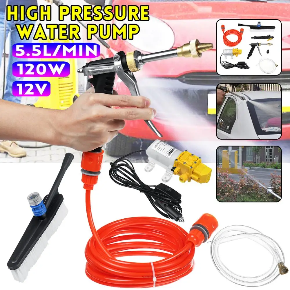 12V 120W Portable High Pressure Car Wash Foam Sprayer Washer Cleaner