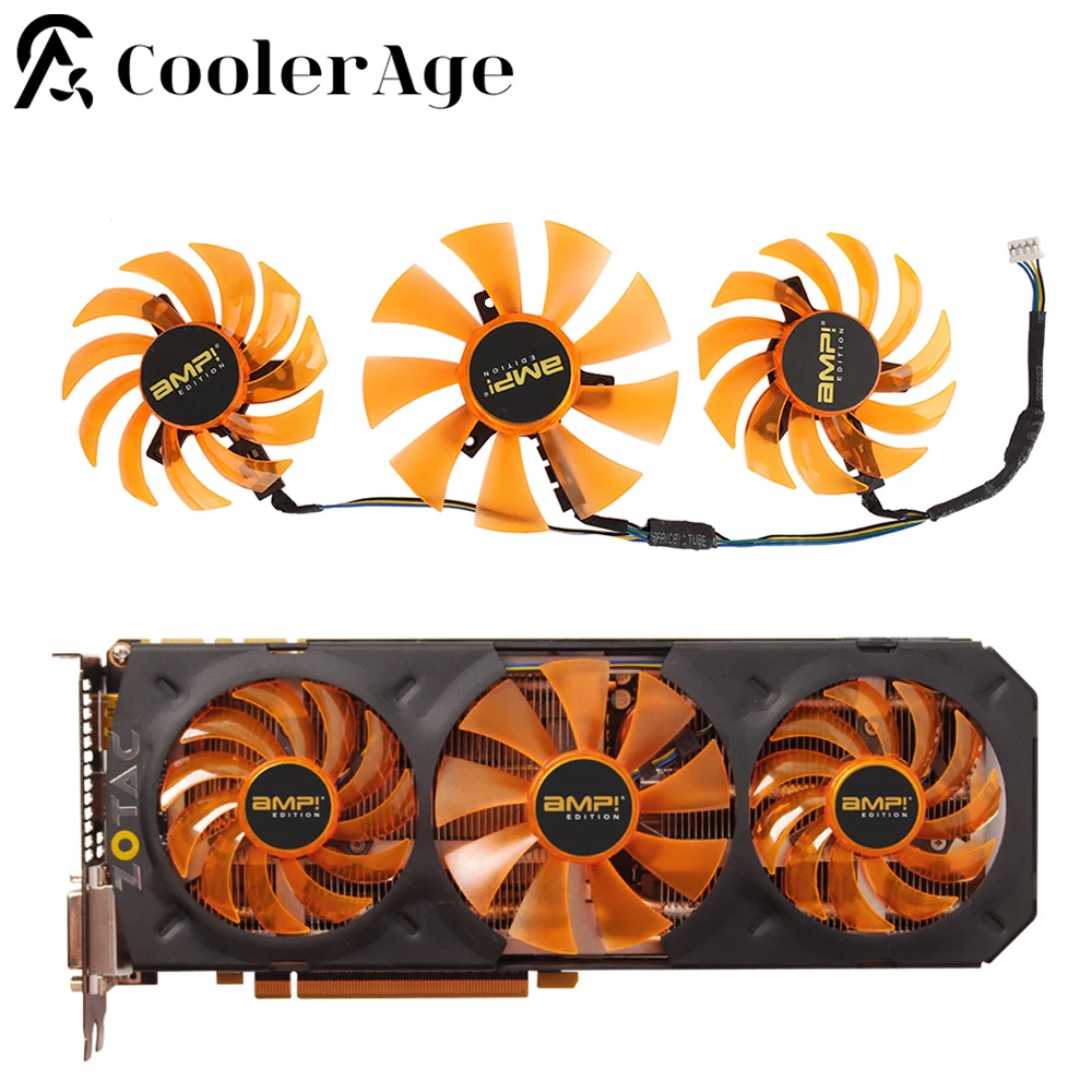 Вентилятор GA81S2U для видеокарты ZOTAC GeForce GTX 770 780 980 780Ti 3GD5 AMP, 75 мм, 85 мм