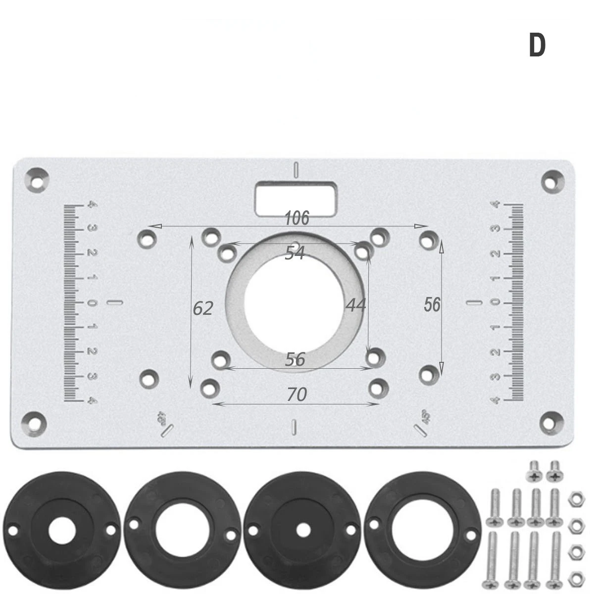 Universal Metal Woodworking Trimming Machine Flip Board Router Table Insert Plate Ring Set Tool | Инструменты