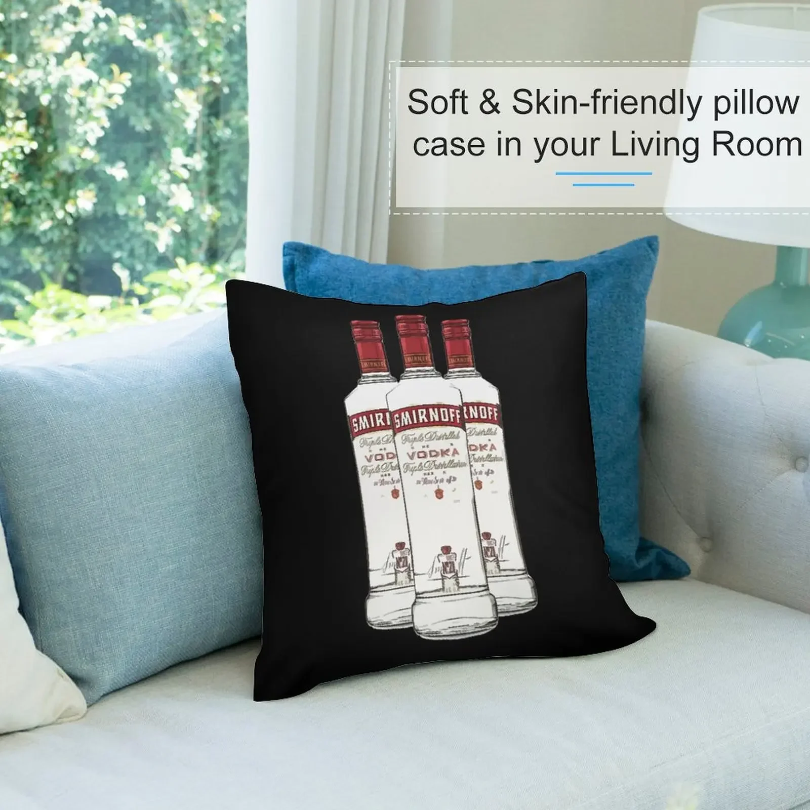 Smirnoff Водка Спирт Стеклянная Бутылка Подарочная Подушка Чехол Для Дивана