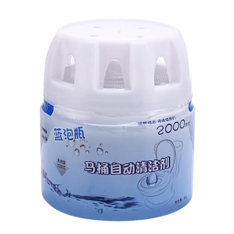 

K3NA Toilet Deodorizer Cleaner 80g Automatic Flush Bottled Blue Bubble Freshener for Home Dormitory Bathroom Toilet