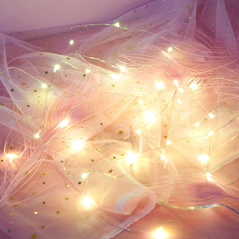 

Copper Wire Fairy String Lights LED Lighting Decor for Wedding Gift Box Holding Flower Photograph Decor Battery Operated
