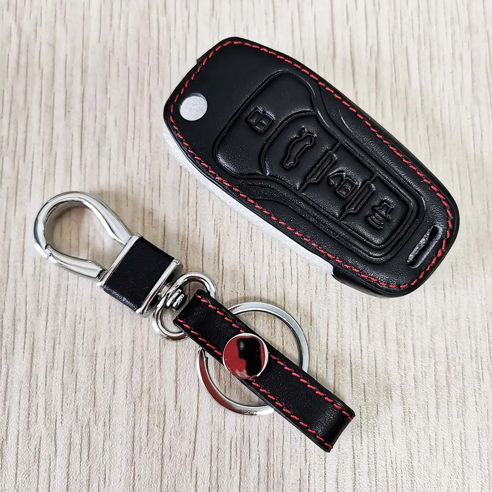 

Кожаный чехол для автомобильного ключа чехол для Ford Focus Mustang Explorer Eske Mercury Mountaineer Escape для Lincoln Navigator Key Fob