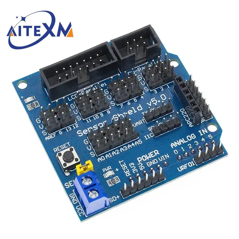 Sensor Shield V5.0 Expansion Board for Arduino Electronic Building Blocks Robot Accessories For UNO MEGA R3 V5 |