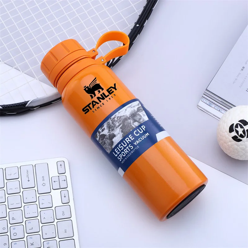 

Stanley Insulated Vacuum Water Bottle with Handle Stainless Steel Cup Cold Thermos Waterproof Double Wall Tumbler Coffee Mug