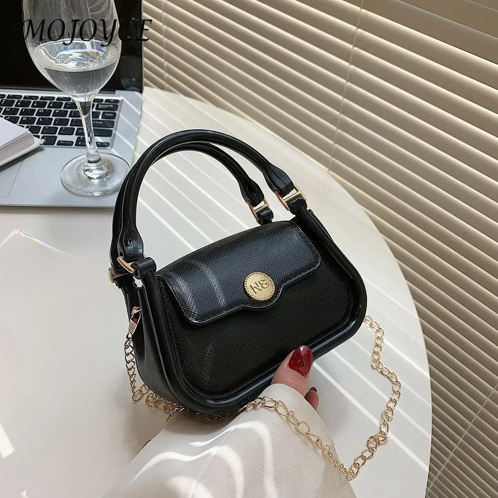 

Mini PU Leather Chain Shoulder Crossbody Bags Jelly Top-handle Messenger Bags Girls Coin Purse Small Pack Handbag Sac A Main